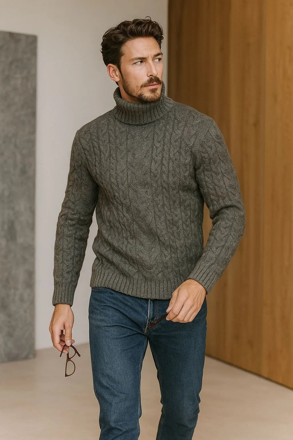 Herren Strickpulli Plusgrößen