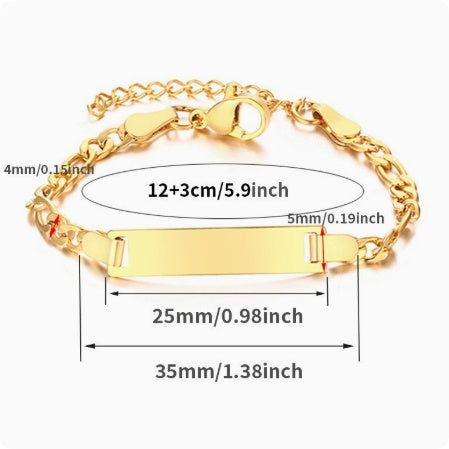 Kinder-Armband aus Edelstahl, gravierbar – Bild 3 | LuxeStyle