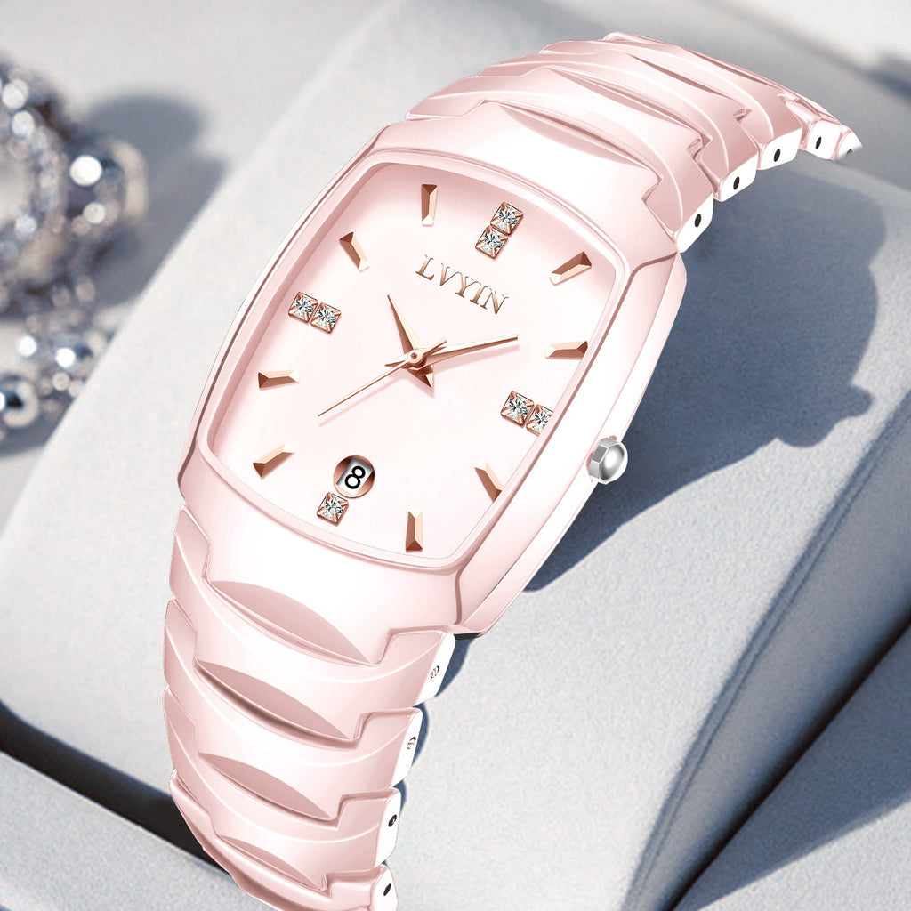 Ceramische Quarz-Uhr mit wasserdichtem Barrel-Design – Bild 9 | LuxeStyle