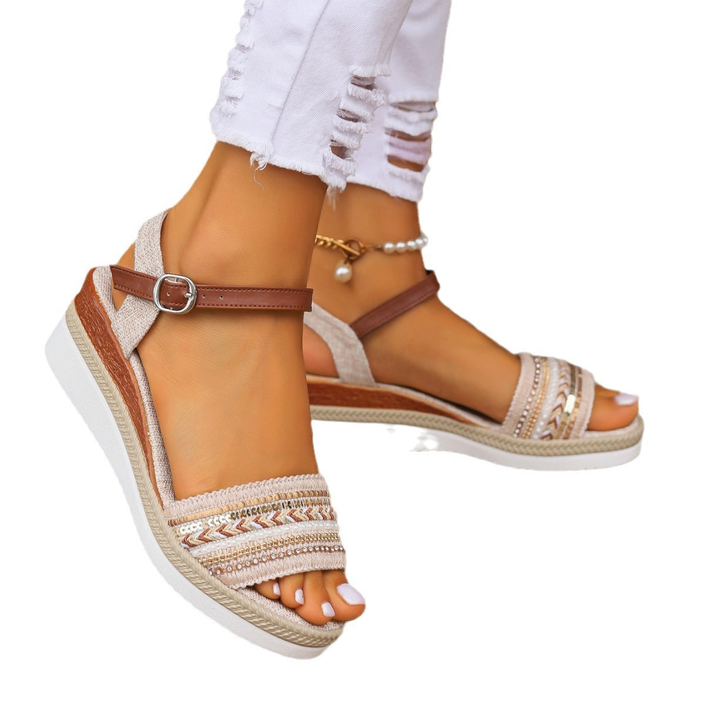 Sandalen mit Hanfseil- und Plateau-Sohle – Bild 6 | LuxeStyle