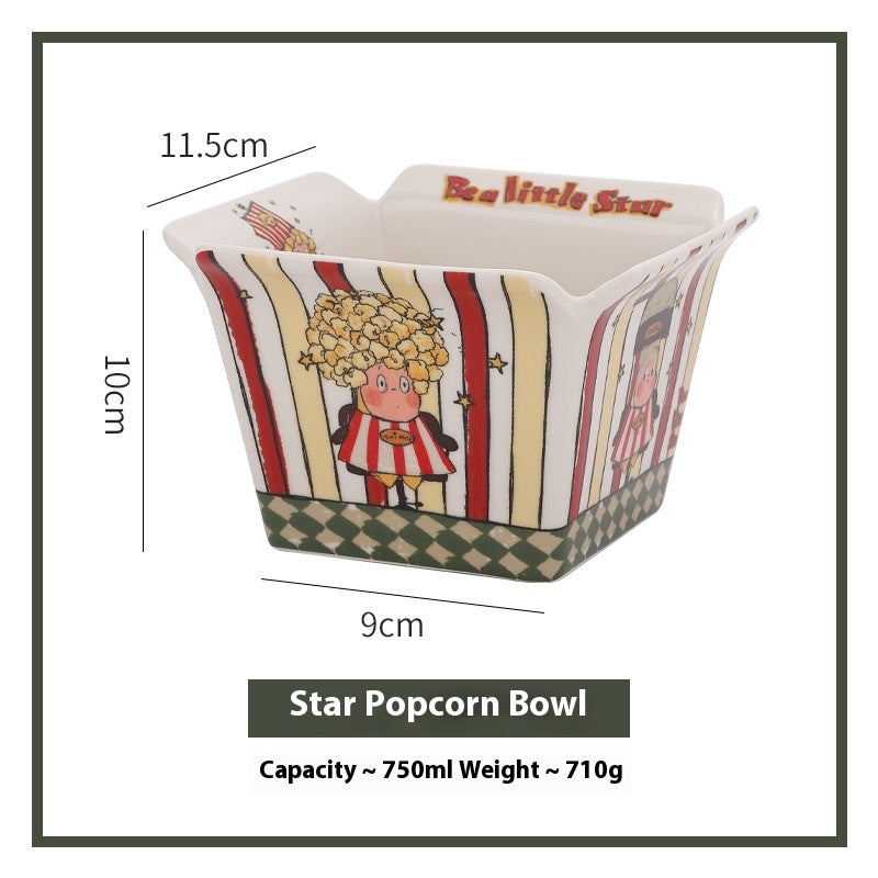 Keramik Schüssel für Popcorn und Früchte