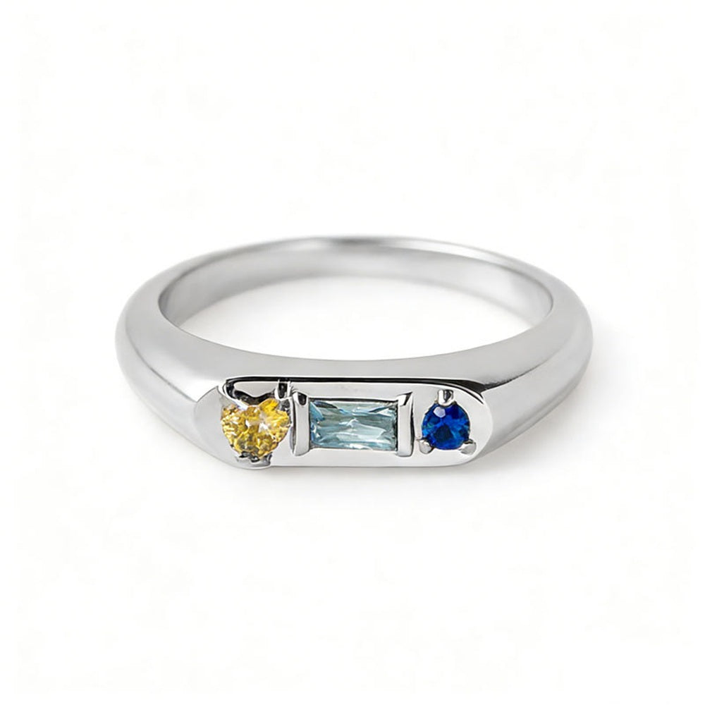 Geometrischer Geburtsstein-Ring – Bild 6 | LuxeStyle