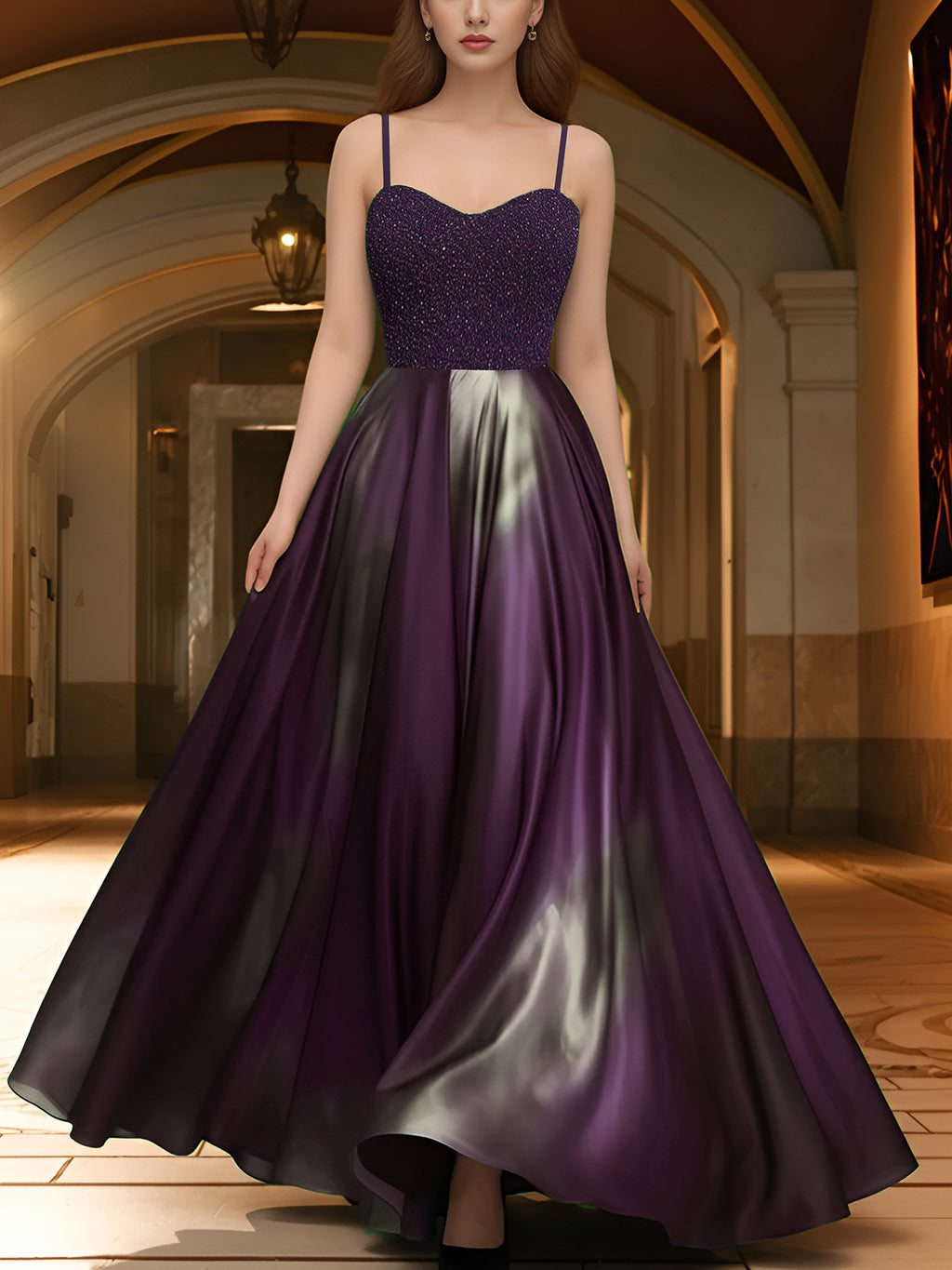 Elegantes Ombre Satin-Slip-Kleid – Bild 7 | LuxeStyle