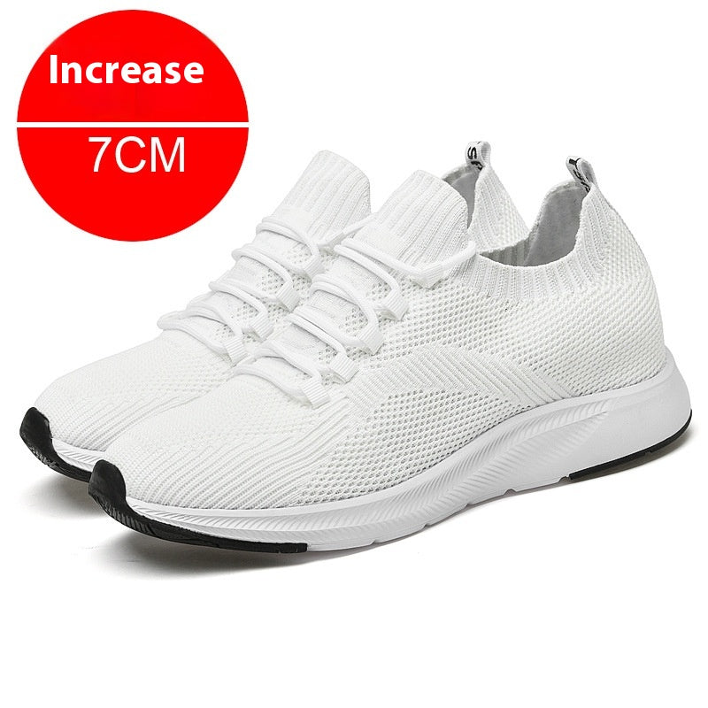 Weisser Sneaker mit verstecktem 7 cm Absatz | LuxeStyle