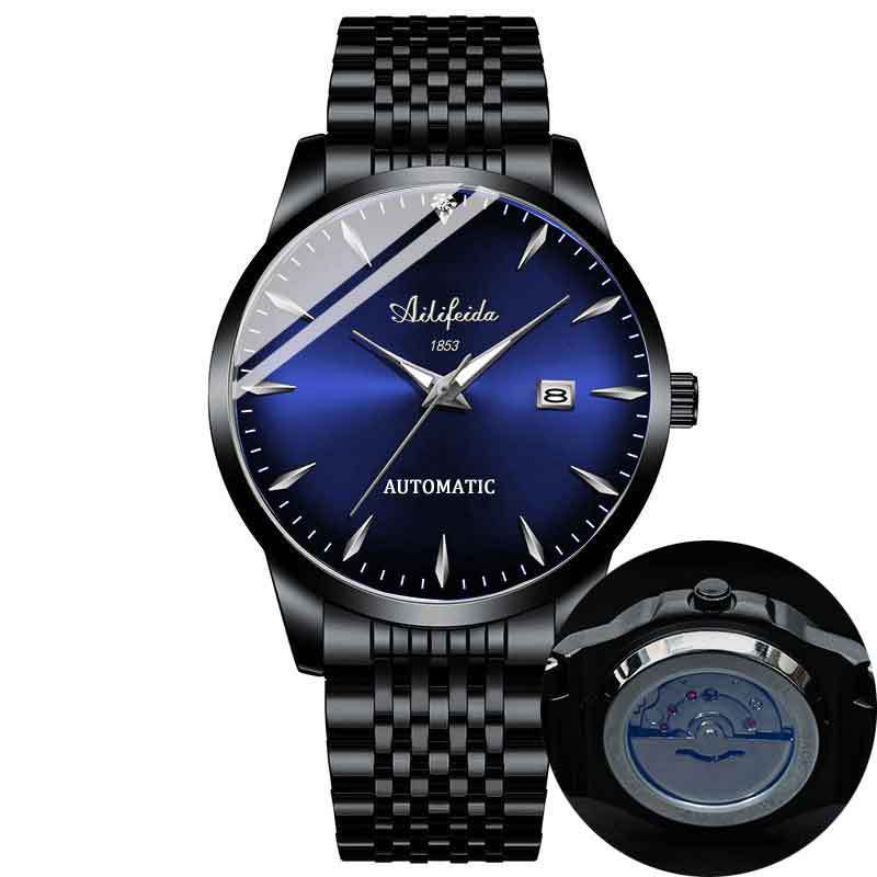 Quarz-Uhr mit transparentem Gehäuseboden – Bild 2 | LuxeStyle