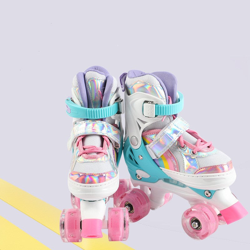 Kinderskates mit Doppelreihe, 4 Rollen aus PU