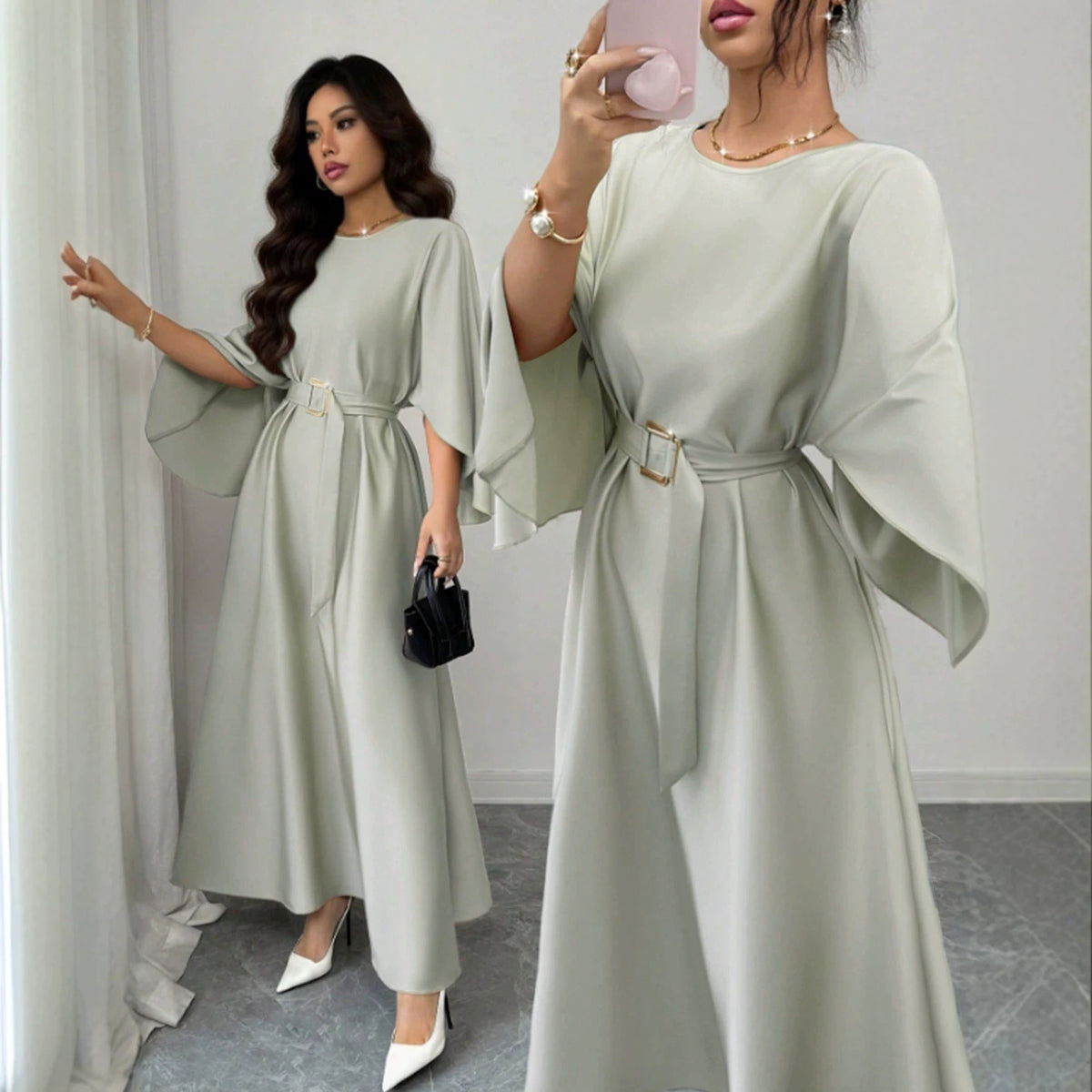 Elegantes Strickkleid mit Schnürung | LuxeStyle
