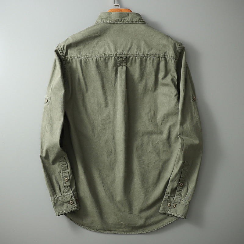 Langärmliges, lockeres Shirt in Einfarbigem – Bild 8 | LuxeStyle