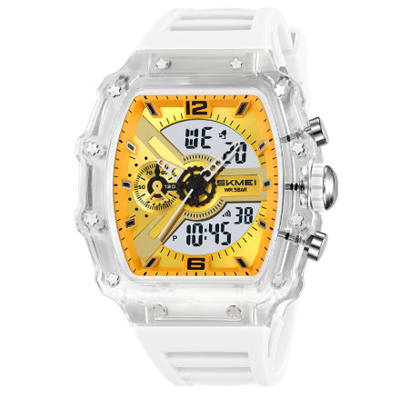 Multifunktionale Herrenuhr mit Dual-Display