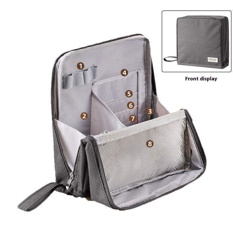 Kosmetiktasche aus Cord – Grosses Fassungsvermögen – Bild 5 | LuxeStyle