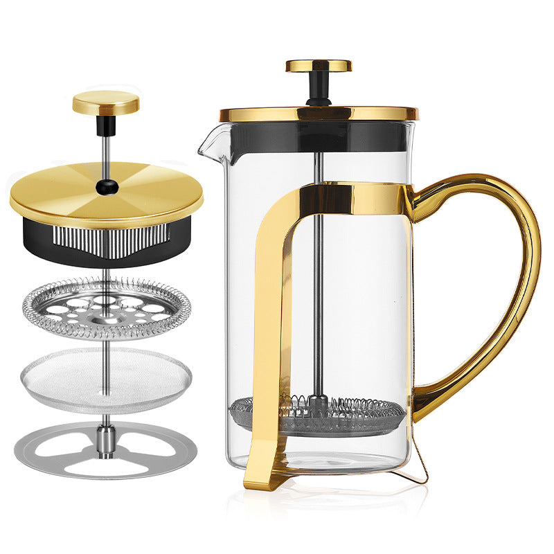 French Press Kaffeebereiter aus Borosilikatglas