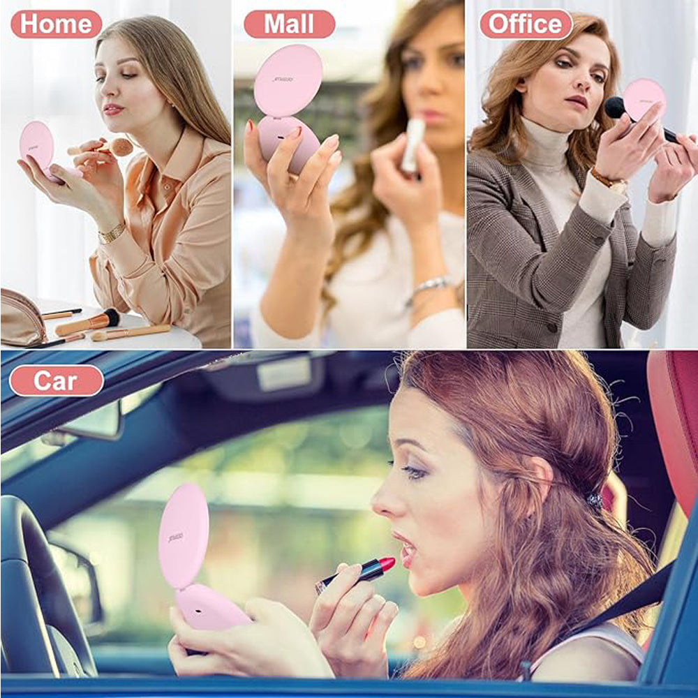 Reise-Makeup-Spiegel mit LED-Licht