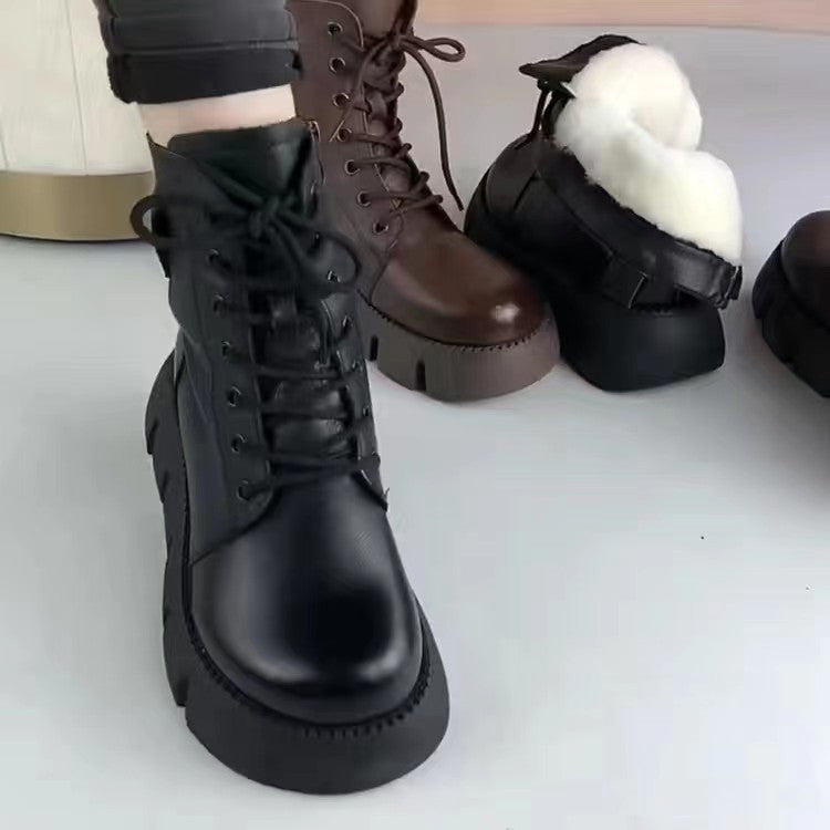 Gefütterte Snow Boots aus weichem Kunstleder