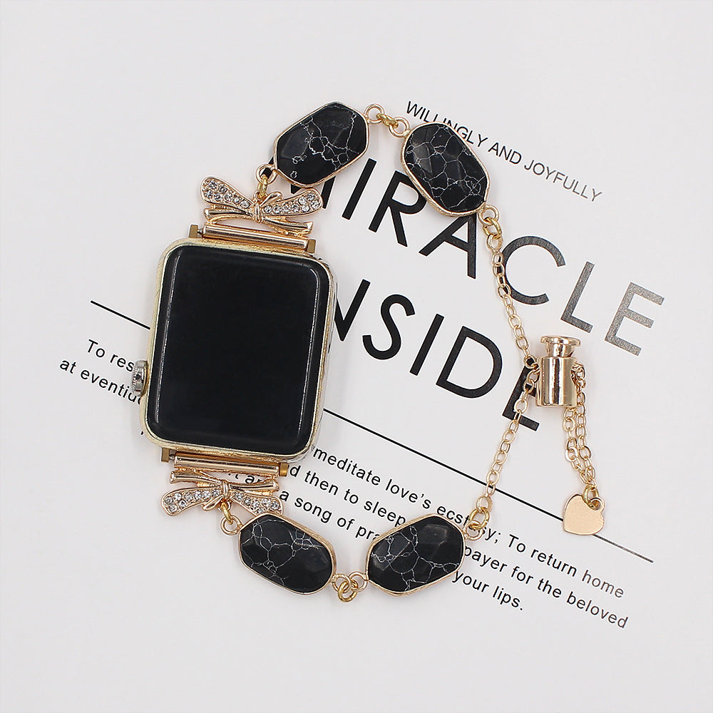 Uhrenarmband aus Legierung mit Steinbesatz – Bild 7 | LuxeStyle