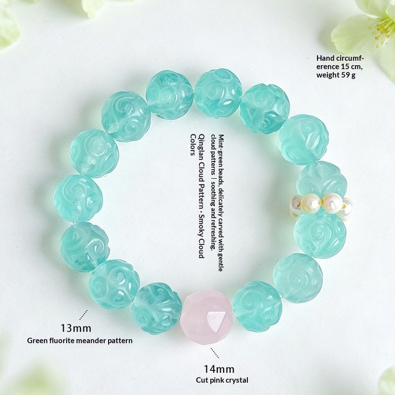 Armband mit facettierten grünen Fluoritperlen – Bild 3 | LuxeStyle
