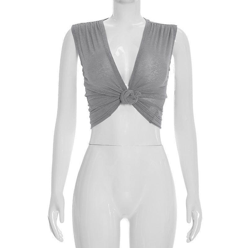 Sexy Tanktop mit tiefem V-Ausschnitt – Ansicht 3