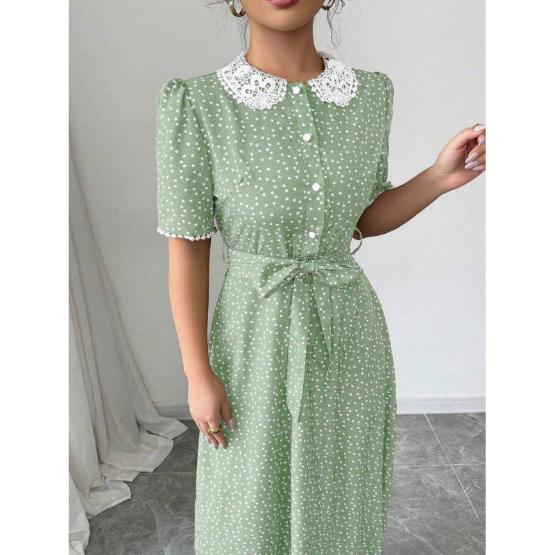 A-Linien-Kleid mit Rüschenkragen – Bild 6 | LuxeStyle