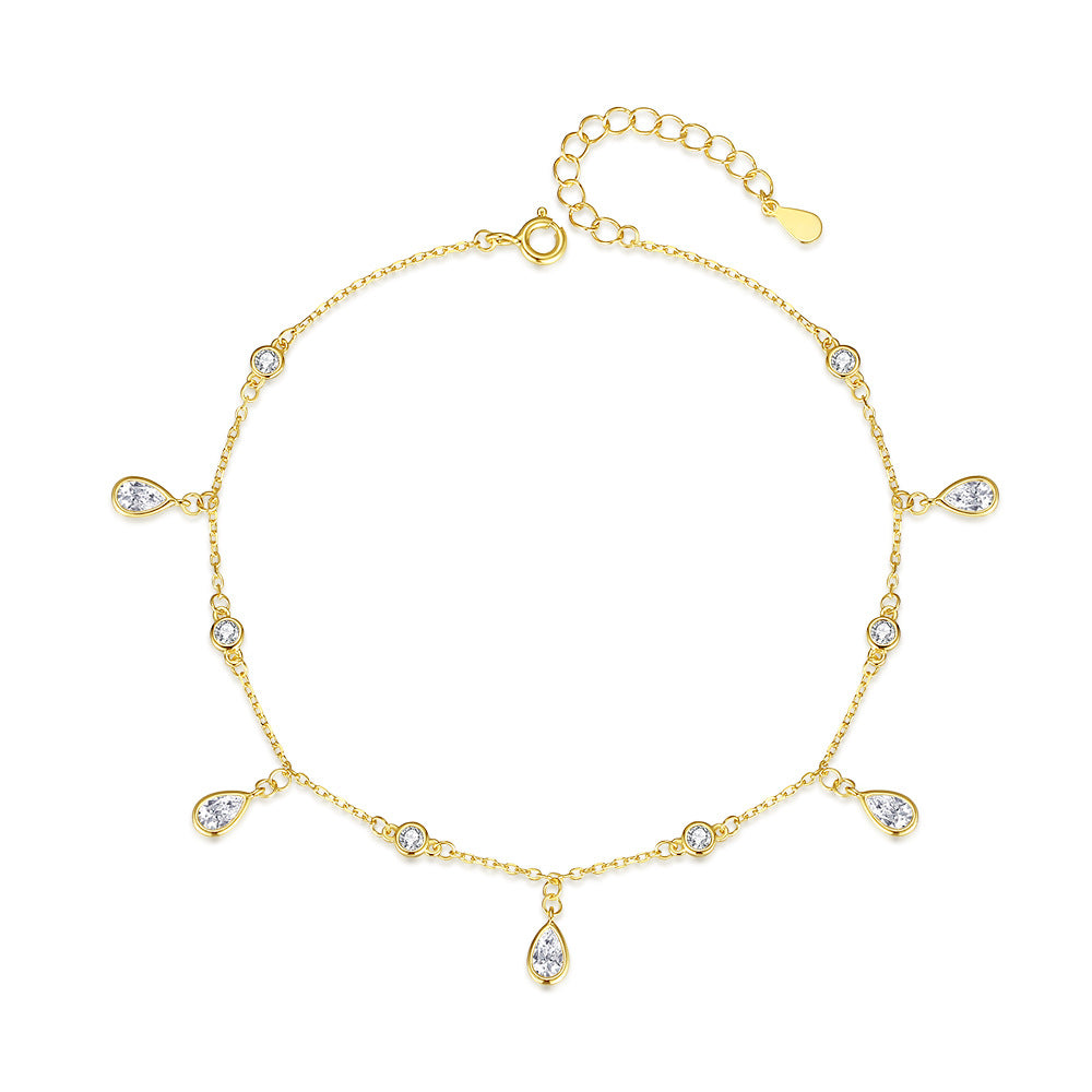 Fusskette mit Wassertropfen-Anhänger – Bild 2 | LuxeStyle
