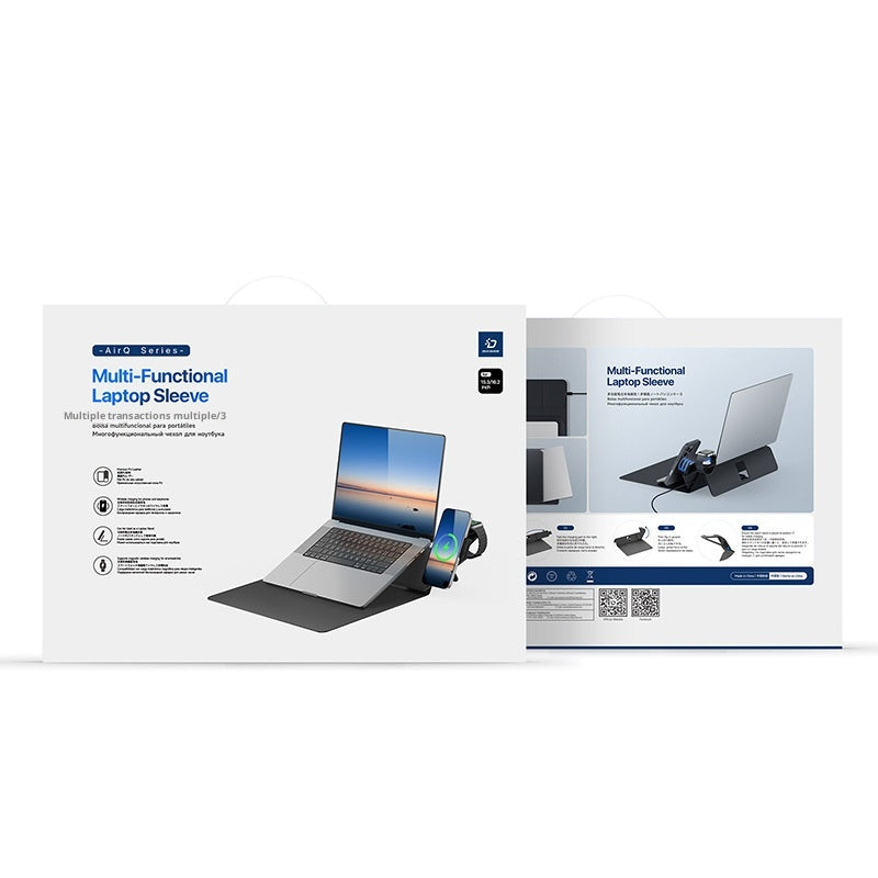 3-in-1 Laptop Sleeve mit Wireless Charger
