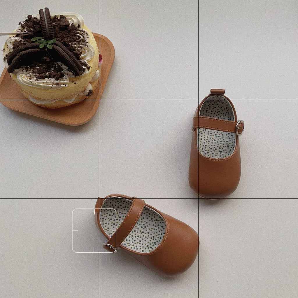 Warmes Velcro-Leder-Schuh für Baby Mädchen