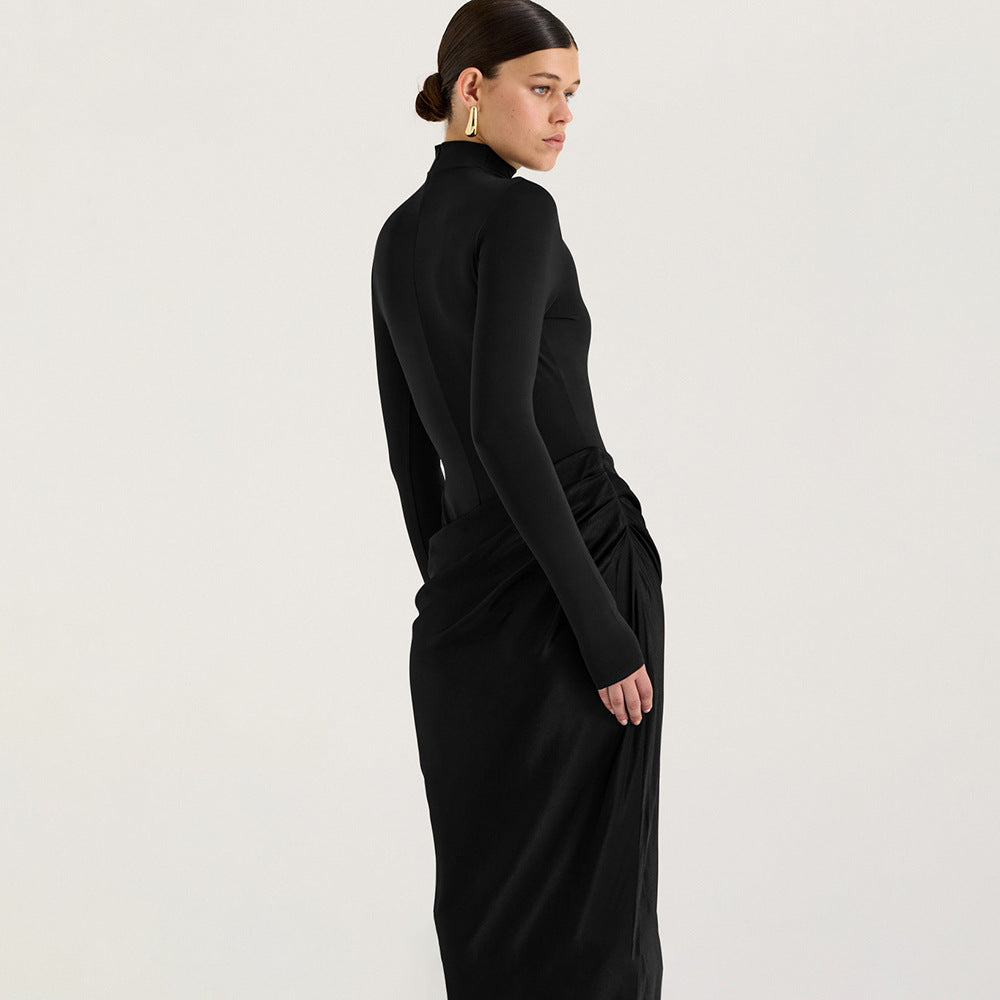 Elegantes Bodycon-Kleid mit halbem Rollkragen | LuxeStyle