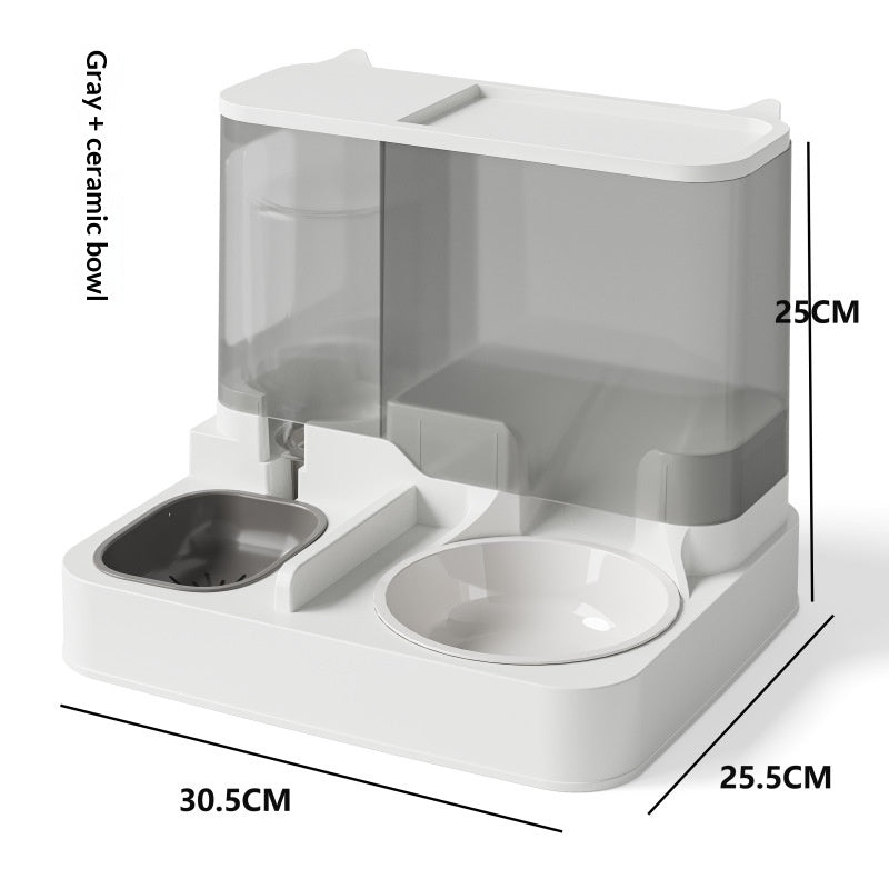 Futter- und Wasserspender-Kombination