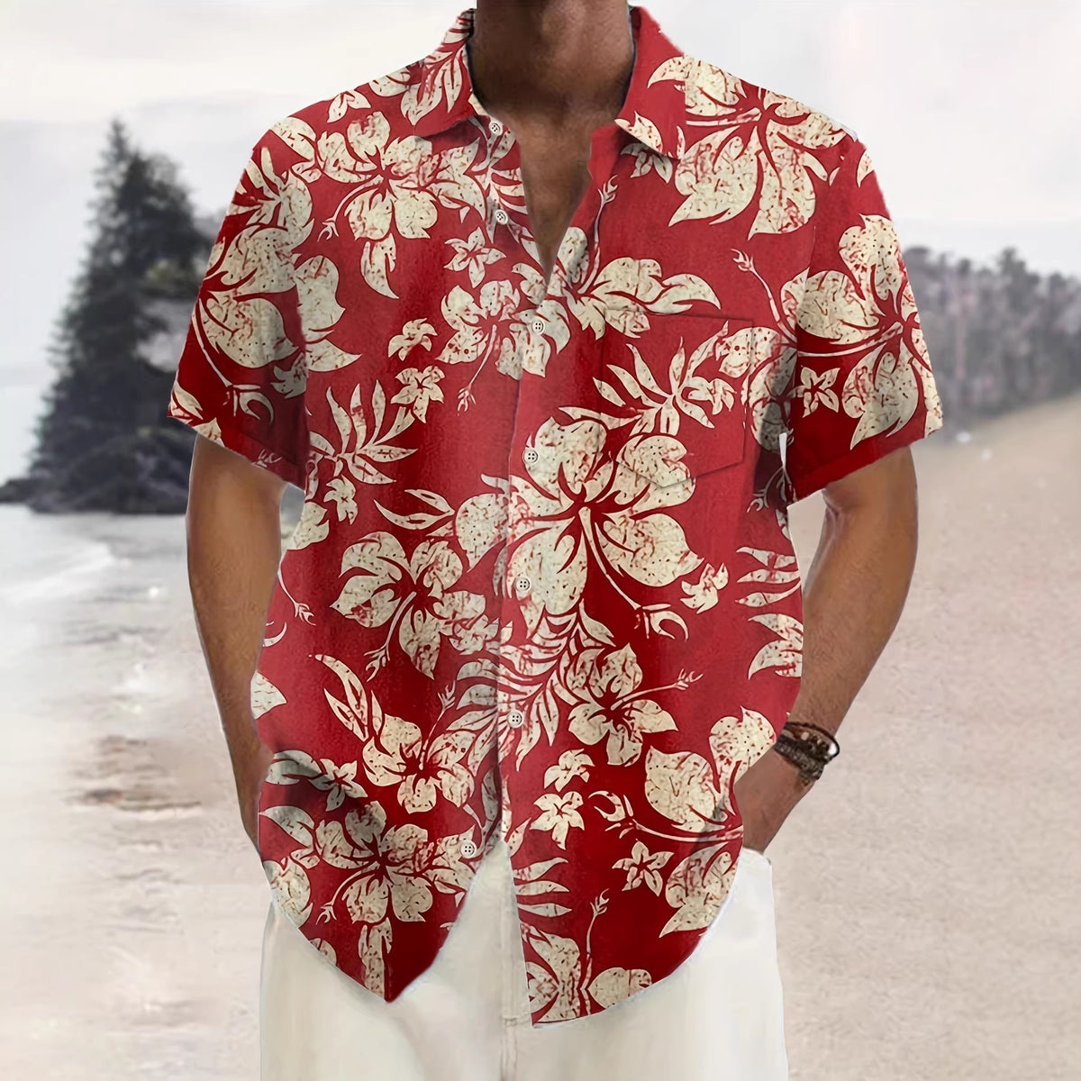 Sommerhemd locker geschnitten mit Print – Bild 1 | LuxeStyle