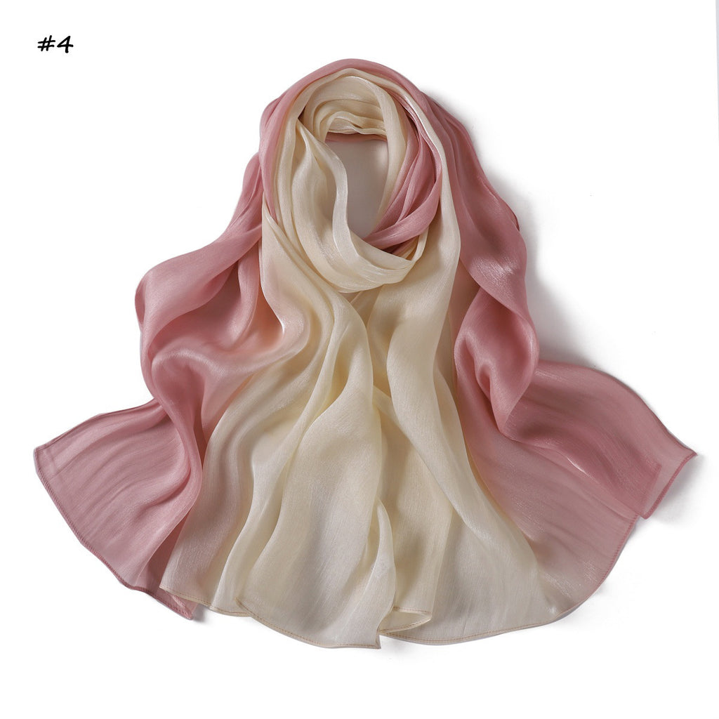 Farbverlauf Satin Crinkle Schal
