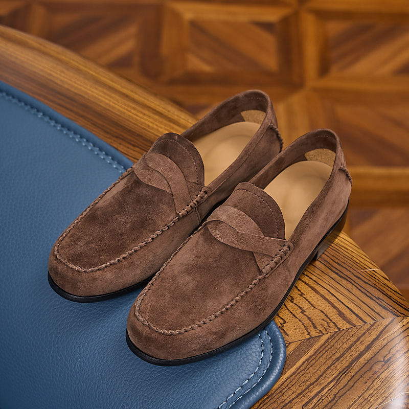 Leder-Slipper im Old Money Stil