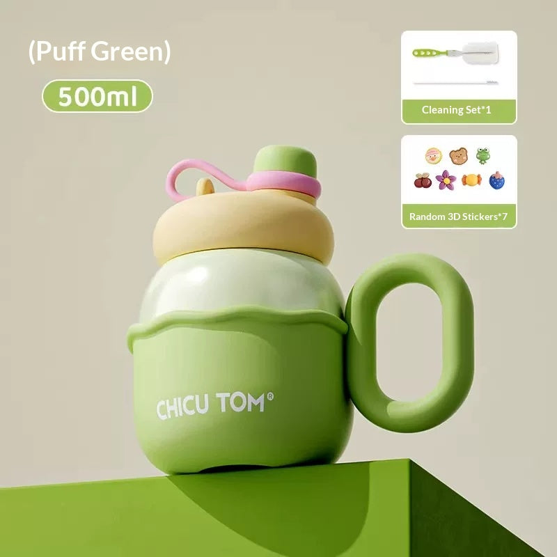 Isolierter Trinkbecher mit Strohhalm, 500 ml | LuxeStyle
