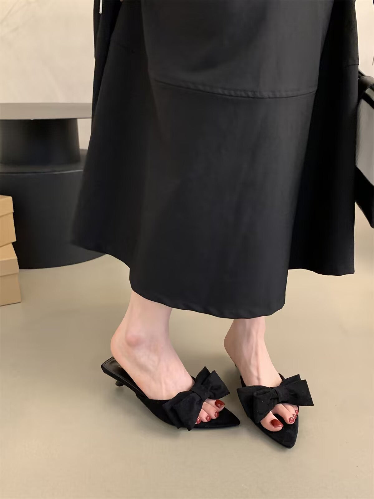 Spitze High-Heel Sandalen im Elfen-Look