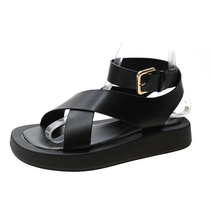 Plateau-Mules mit Fesselriemen