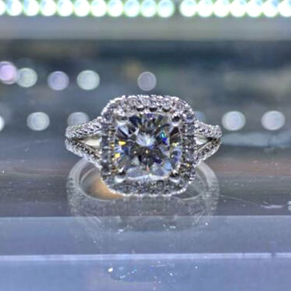 Statement-Ring Zirkonia · Grosser Kristall
