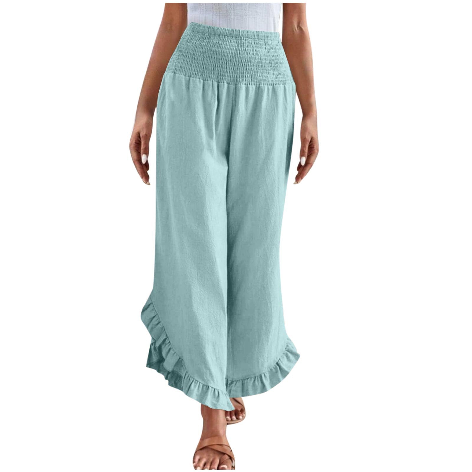 High-Waist Hose mit asymmetrischem Saum