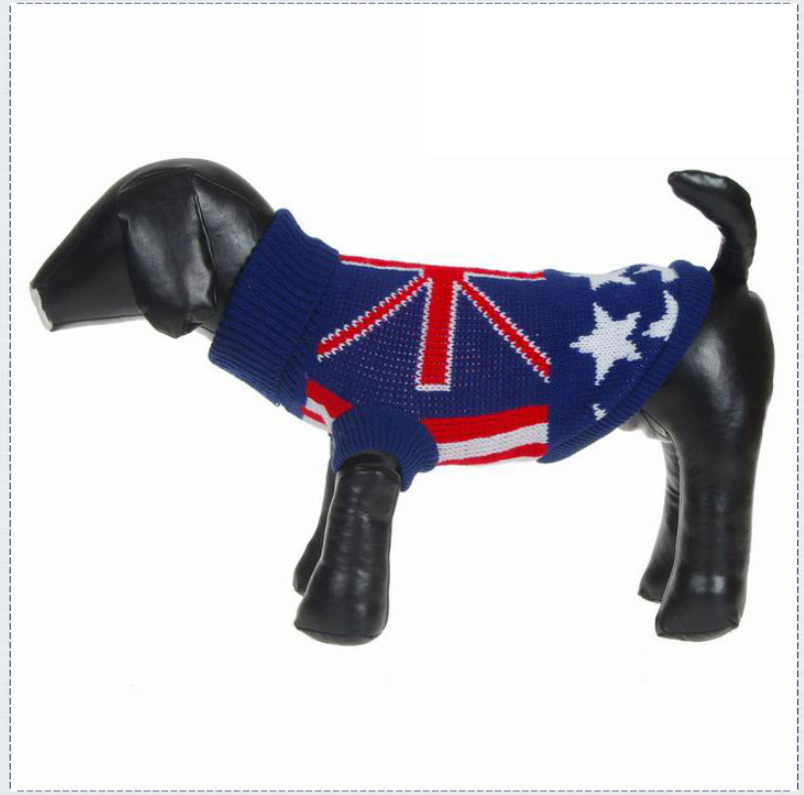 Hundestrickpullover mit Aufdruck, blau – Bild 5 | LuxeStyle