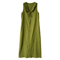 Ärmelloses V-Neck Kleid mit Rüschen