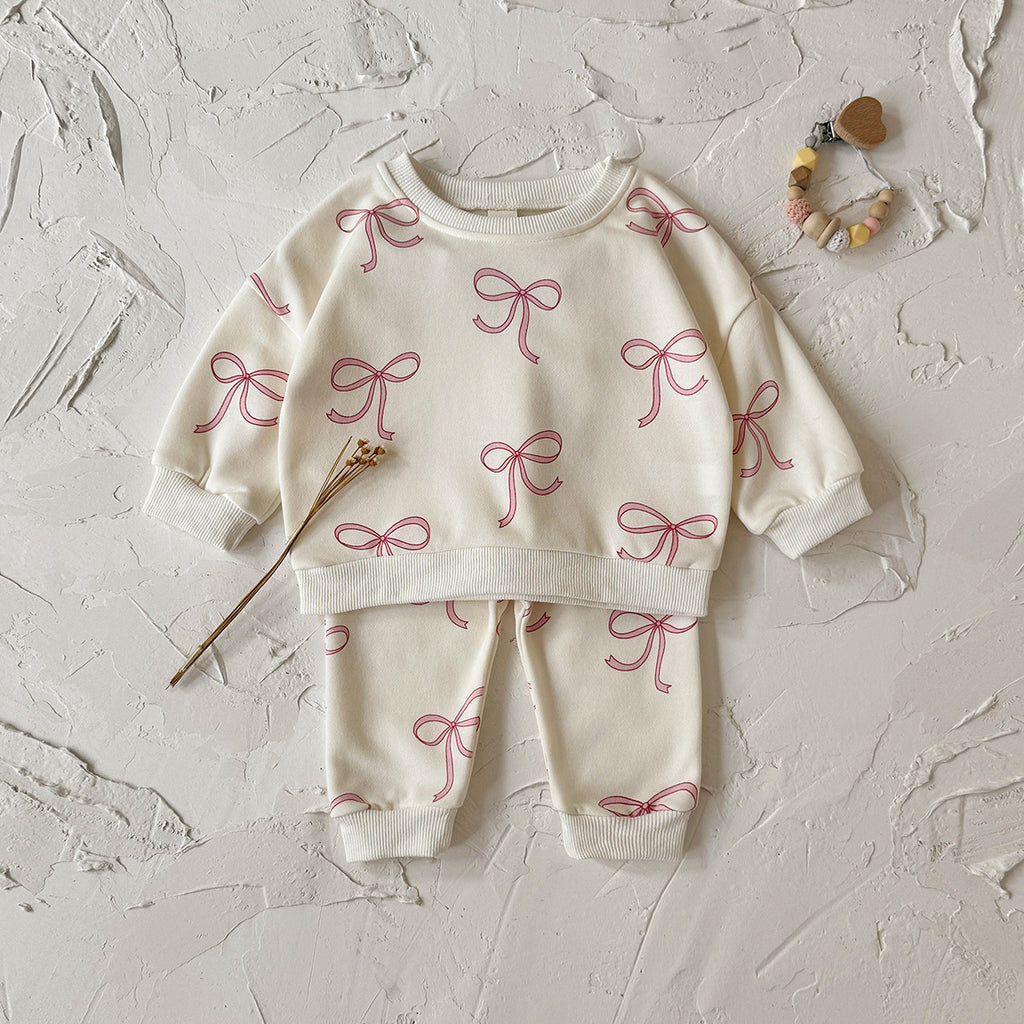 Baby- und Kleinkind-Set mit Schleifenmuster – Bild 2 | LuxeStyle