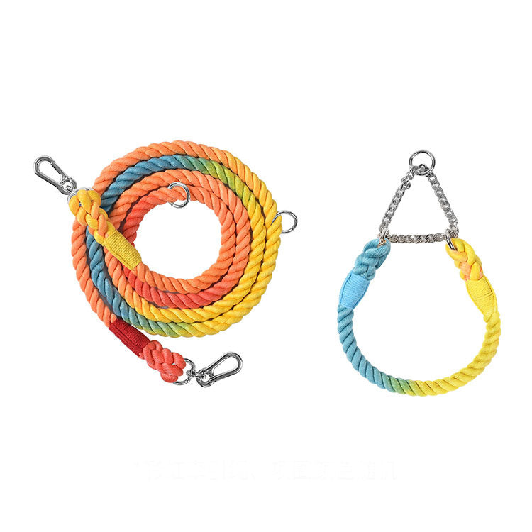 Geflochtene Regenbogen-Doppelleine | LuxeStyle
