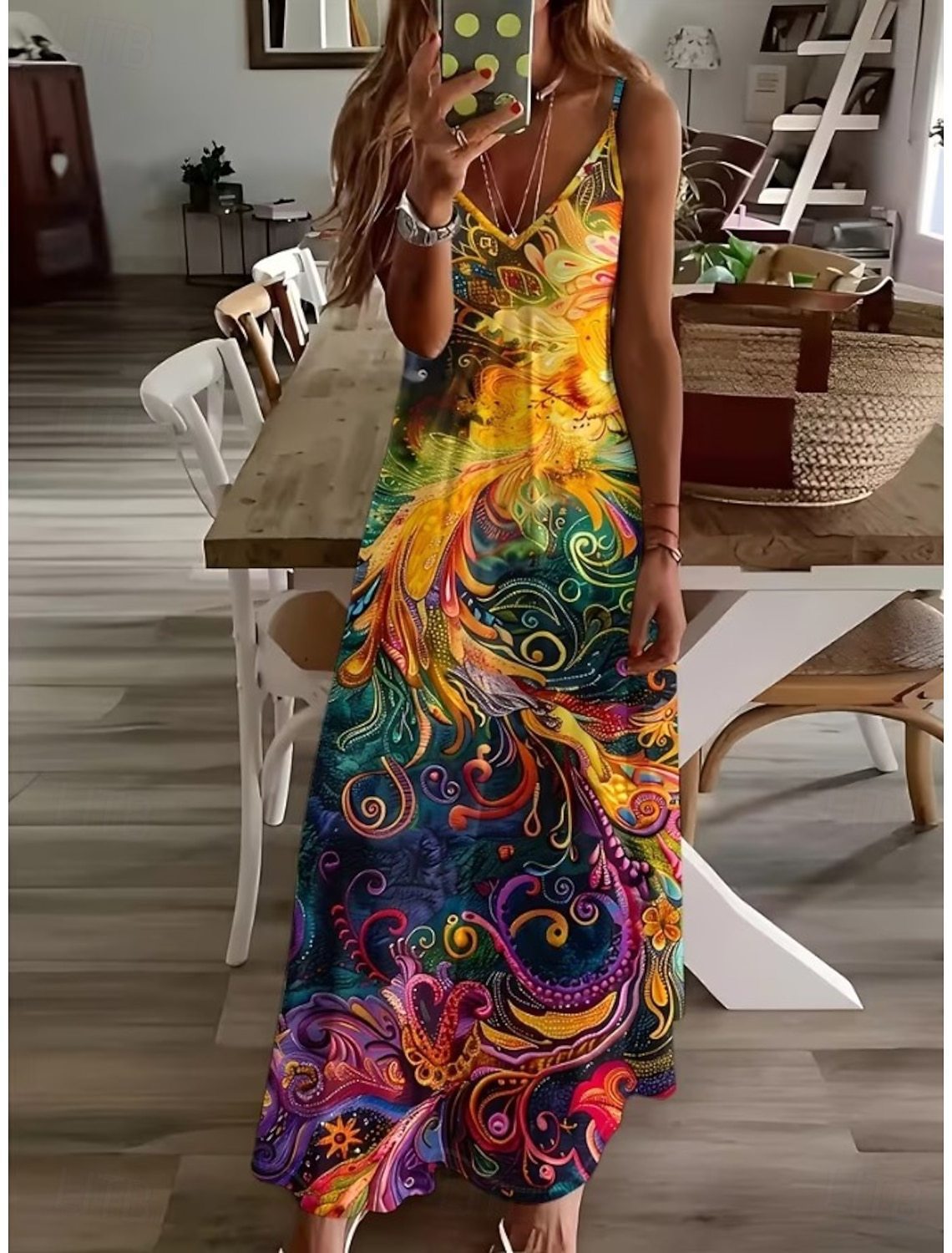 3D Digitaldruck Flaggen-Kleid für Damen