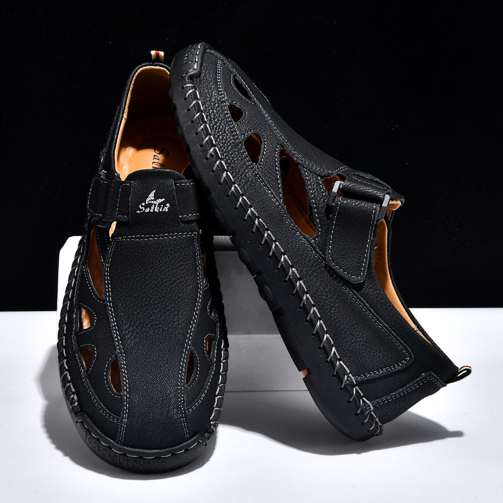 Atmungsaktive, handgenähte Sandalen für Herren