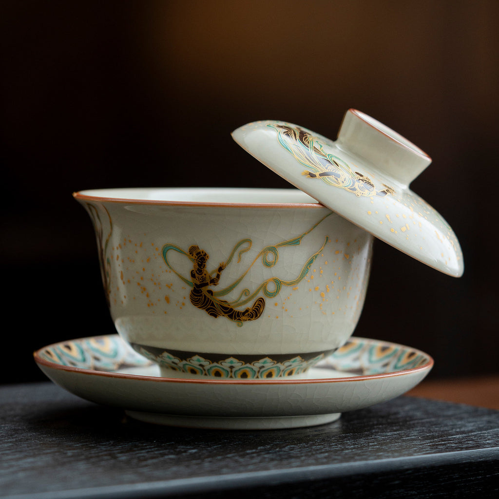 Teetasse aus Keramik mit Dunhuang-Motiv – Bild 6 | LuxeStyle