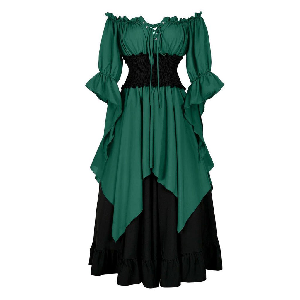 Retro Korsett-Kleid mit Plissee