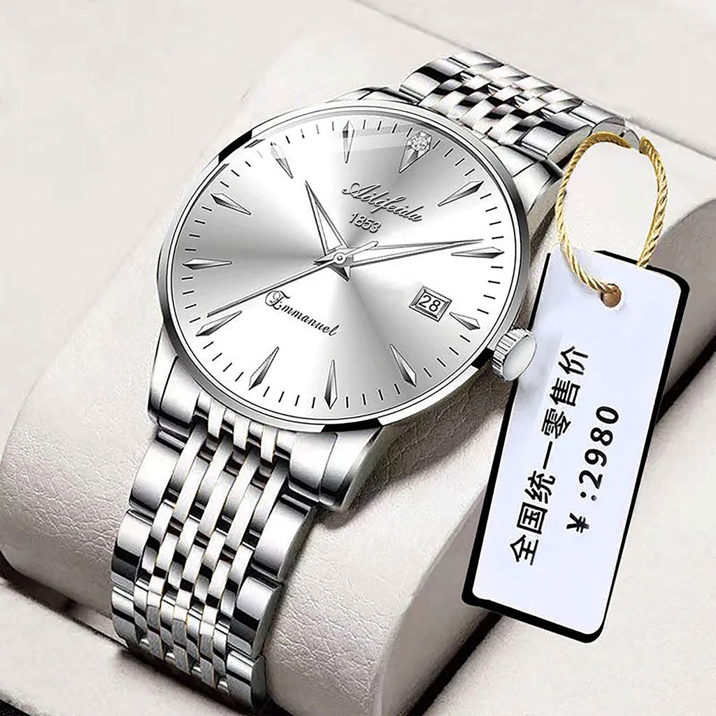 Quarz-Uhr mit transparentem Gehäuseboden – Bild 5 | LuxeStyle