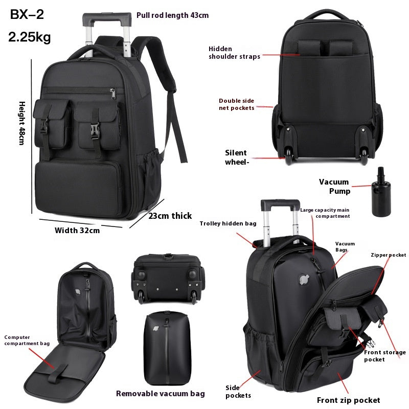 Rucksack Airbag Multifunktionell, erweiterbar, 56-75L – Bild 2 | LuxeStyle