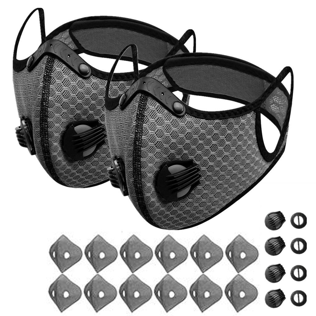 Sport Gesichtsmaske mit Aktivkohlefilter