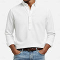 Poloshirt mit Jacquard-Knopf, einfarbig – Bild 14 | LuxeStyle