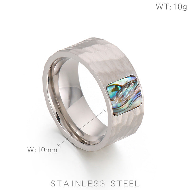 Herren Titan-Ring Stahl Vintage