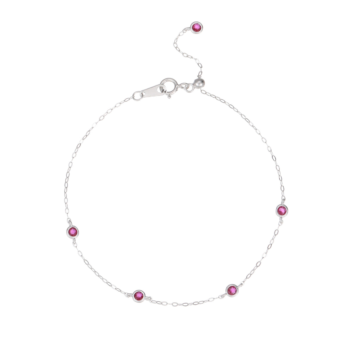 S925 Sterling Silber Armband mit Mini-Rubin – Bild 5 | LuxeStyle