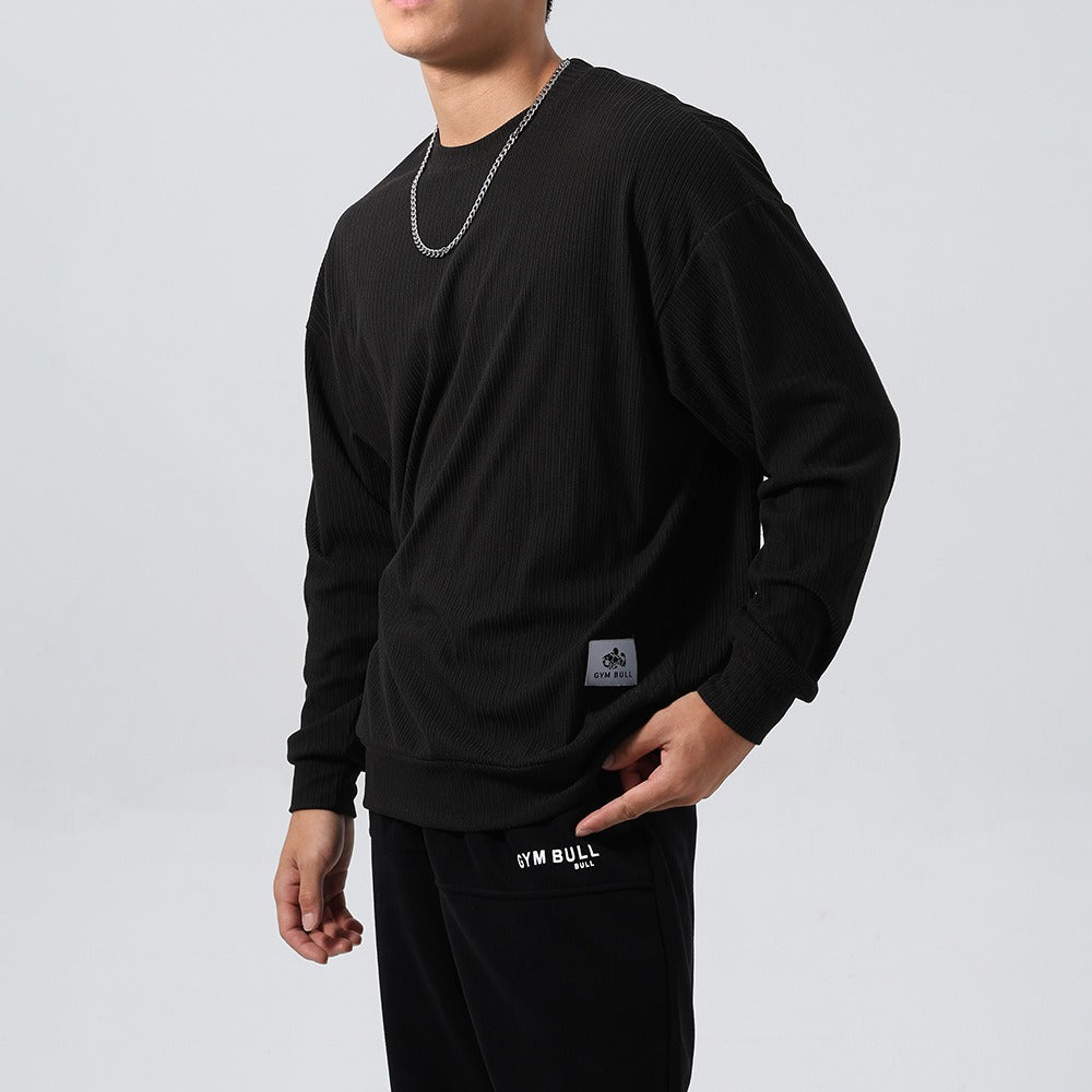 Gestreifter Jacquard-Hoodie mit entspannter Passform – Bild 9 | LuxeStyle