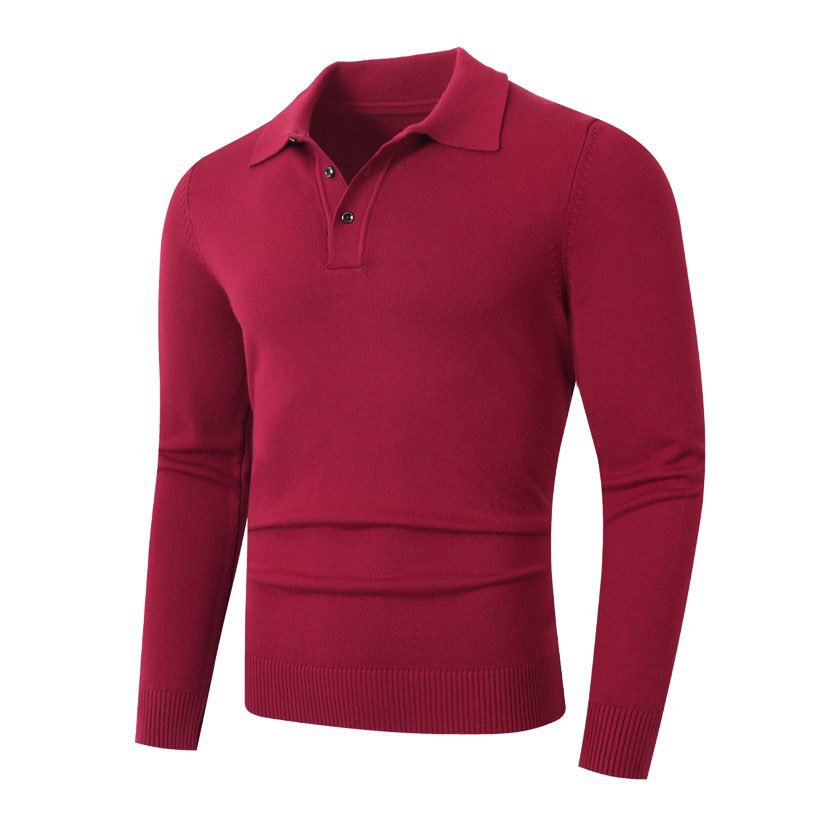 Fashion-Pullover mit Lapel-Kragen